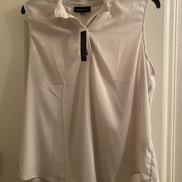 Cream Sleeveless Top by Premise - Picture 1 of 4